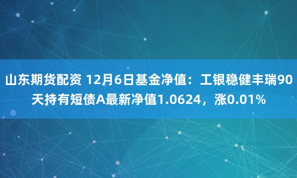 山东期货配资 12月6日基金净值：工银稳健丰瑞90天持有短债A最新净值1.0624，涨0.01%