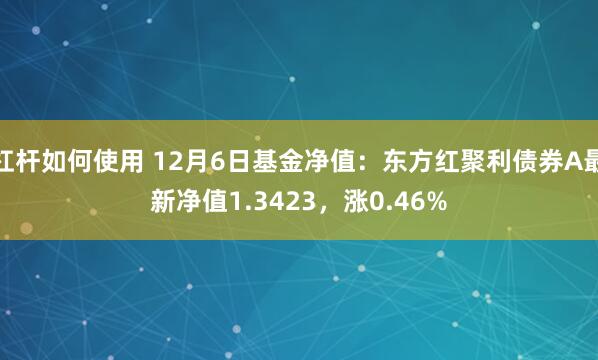 杠杆如何使用 12月6日基金净值：东方红聚利债券A最新净值1.3423，涨0.46%