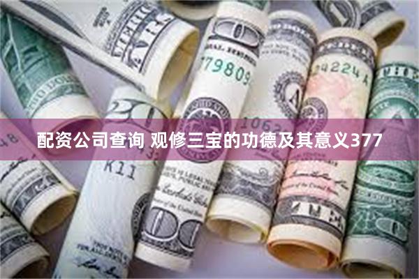 配资公司查询 观修三宝的功德及其意义377