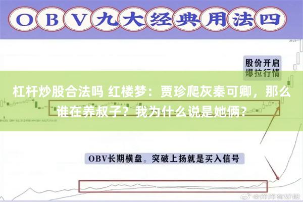 杠杆炒股合法吗 红楼梦:贾珍爬灰秦可卿,那么谁在养叔子?我为什么说是她俩?