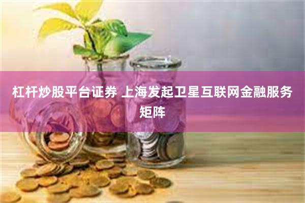 杠杆炒股平台证券 上海发起卫星互联网金融服务矩阵